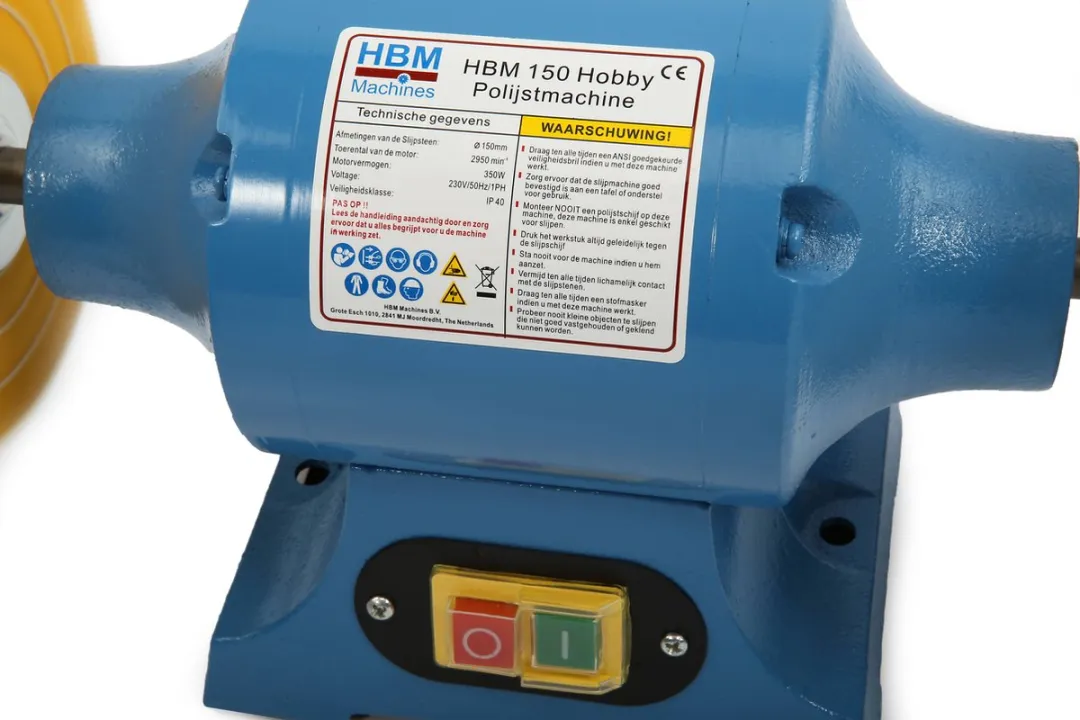 HBM 150mm Hobby Polijstmachine 350W - 2 Accessoires