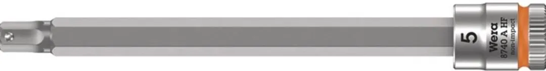 Wera 8740 A 05003336001 Inbus Dopsleutel-bitinzet 5mm - 1/4" - Kleurloos