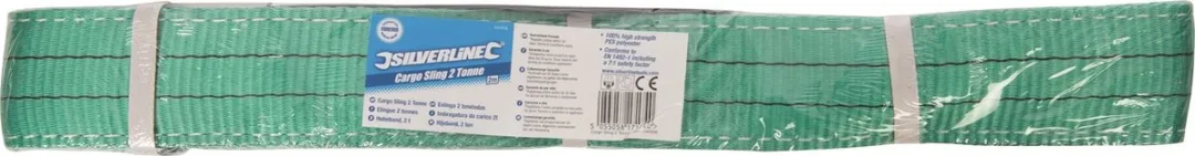 Silverline Hijsband 2 Ton 2m - Groen