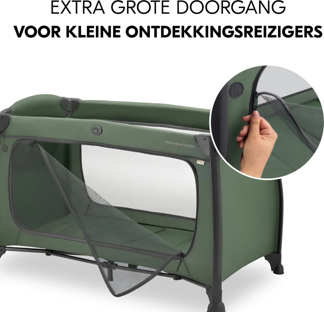 Hauck Play N Relax Center Campingbedje - Dark Green