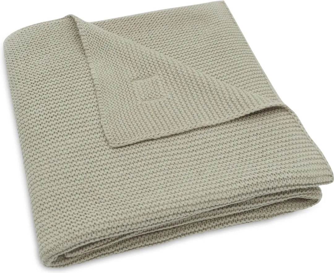 Jollein Deken Wieg 75x100cm Basic Knit - Olive Green