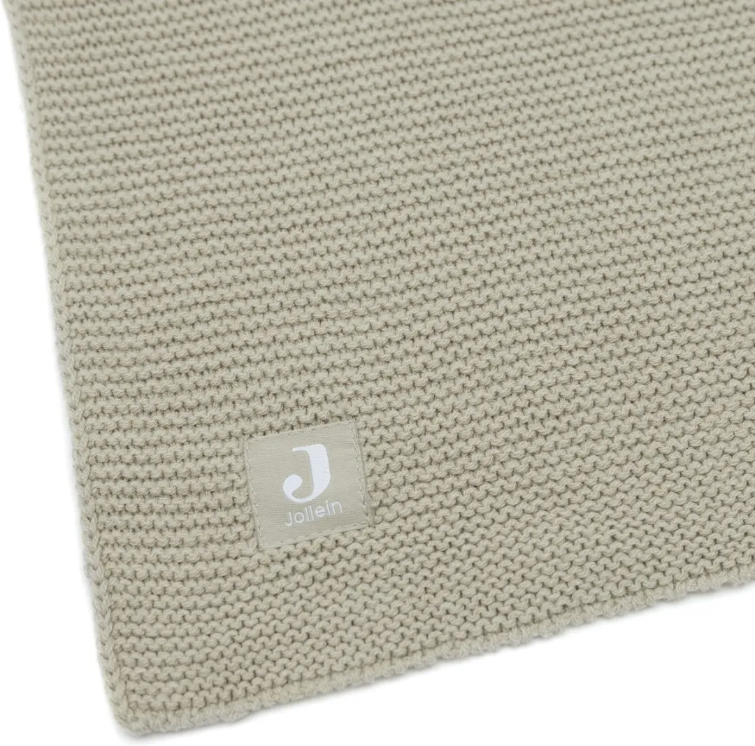 Jollein Deken Wieg 75x100cm Basic Knit - Olive Green