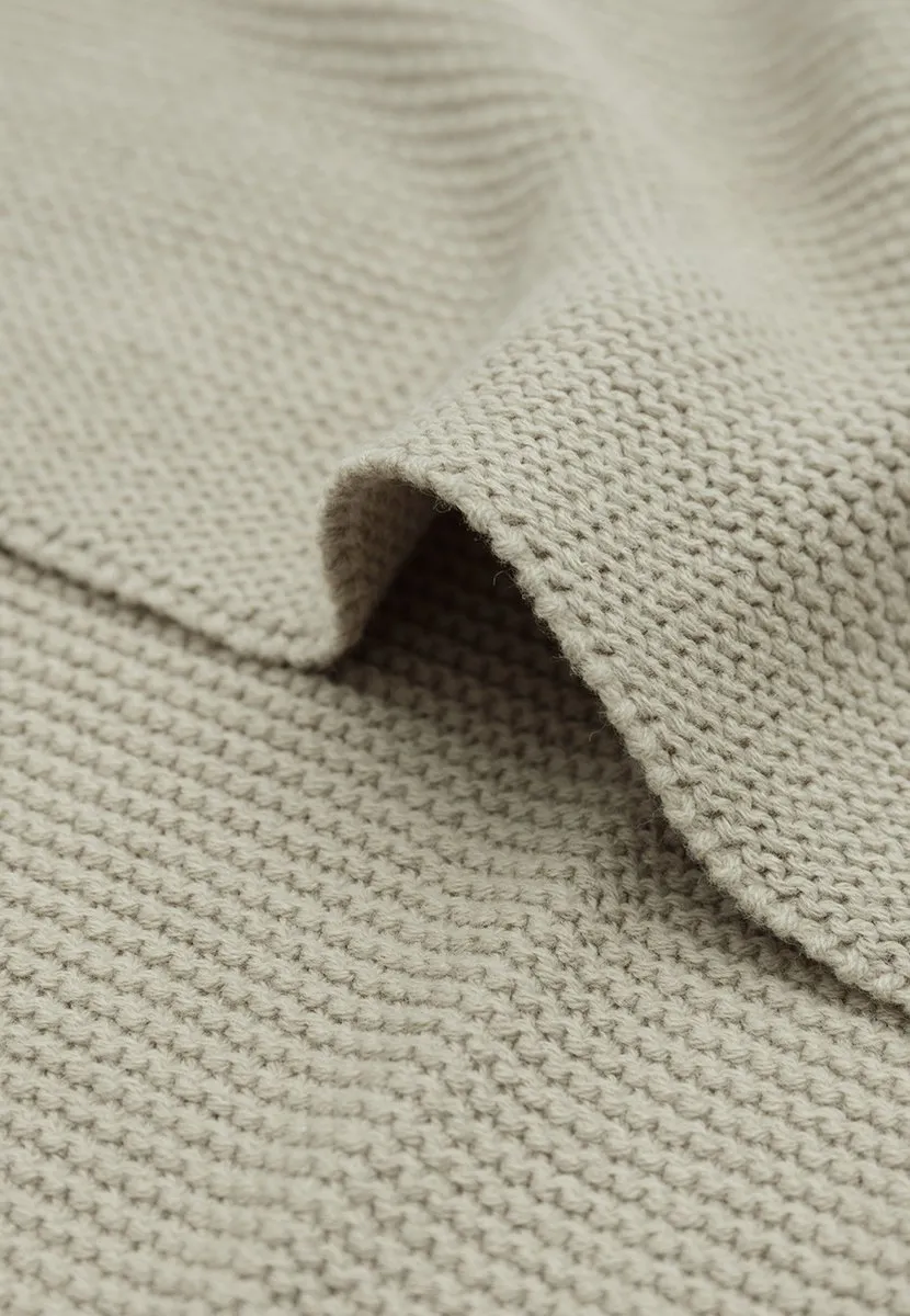 Jollein Deken Wieg 75x100cm Basic Knit - Olive Green