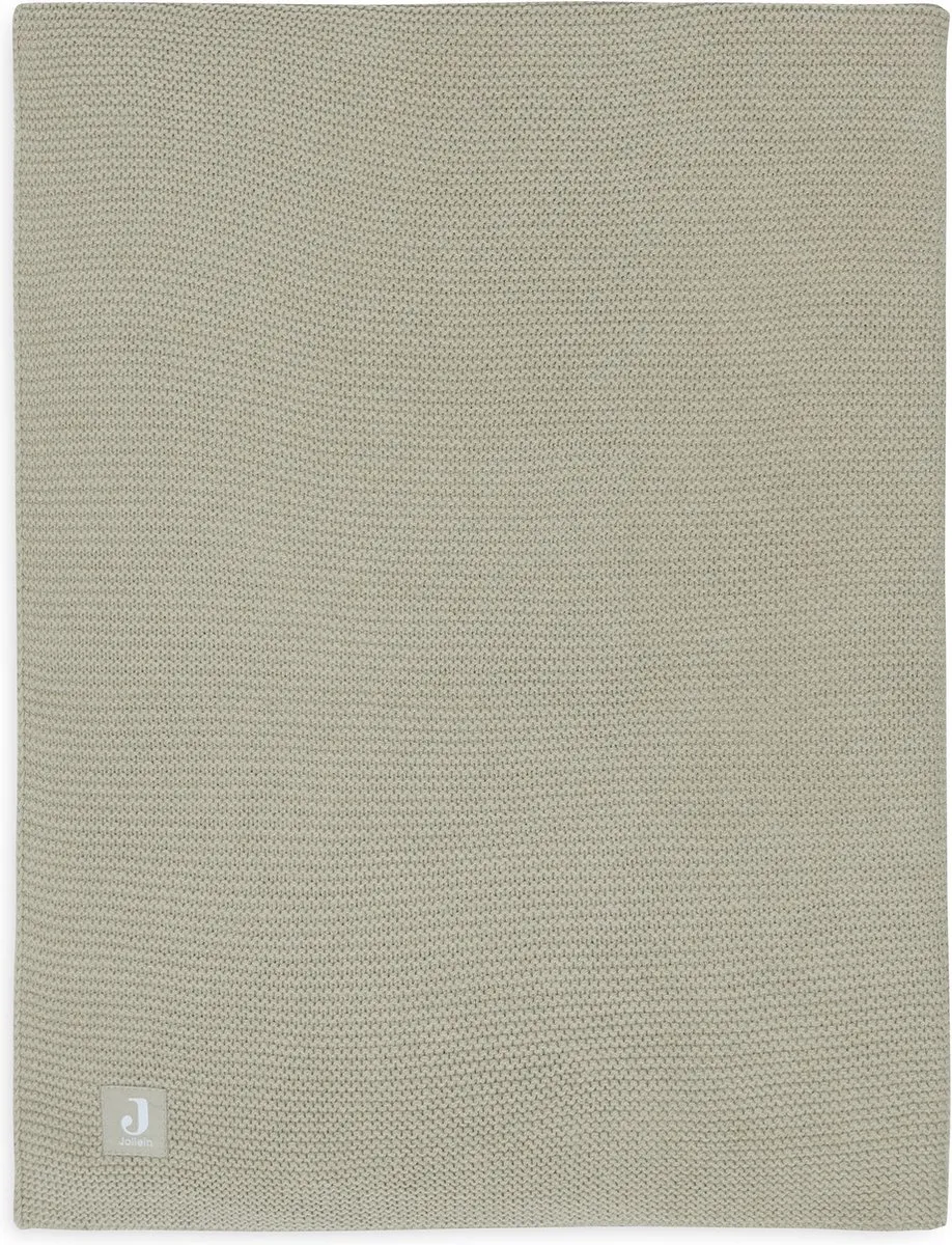 Jollein Deken Wieg 75x100cm Basic Knit - Olive Green