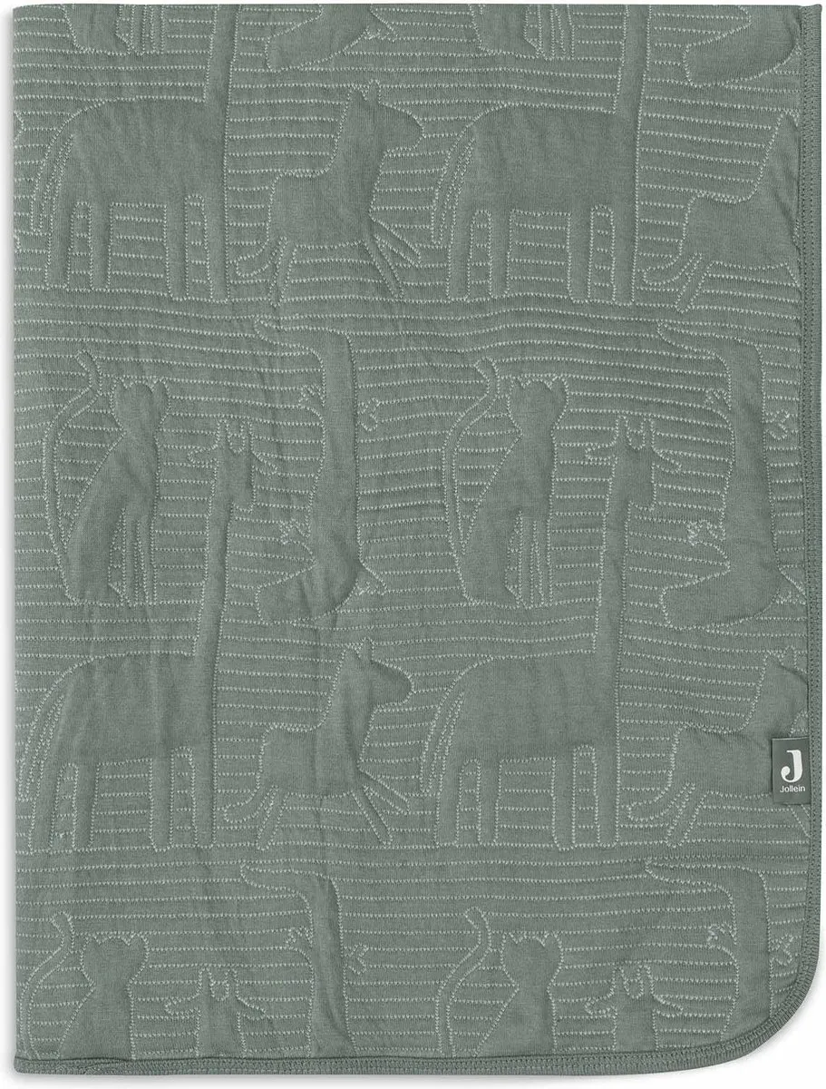 Jollein Deken Ledikant Jungle Jambo 100x150cm - Ash Green/Laurel