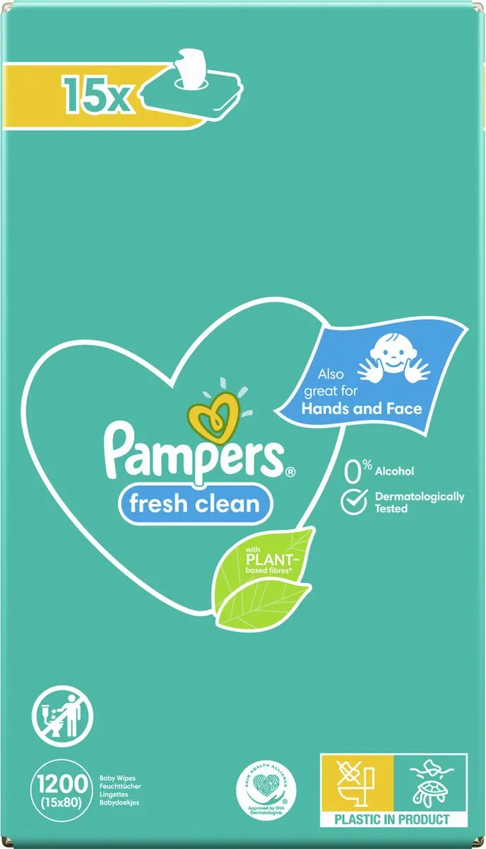 Pampers Fresh Clean Billendoekjes 2400 Stuks