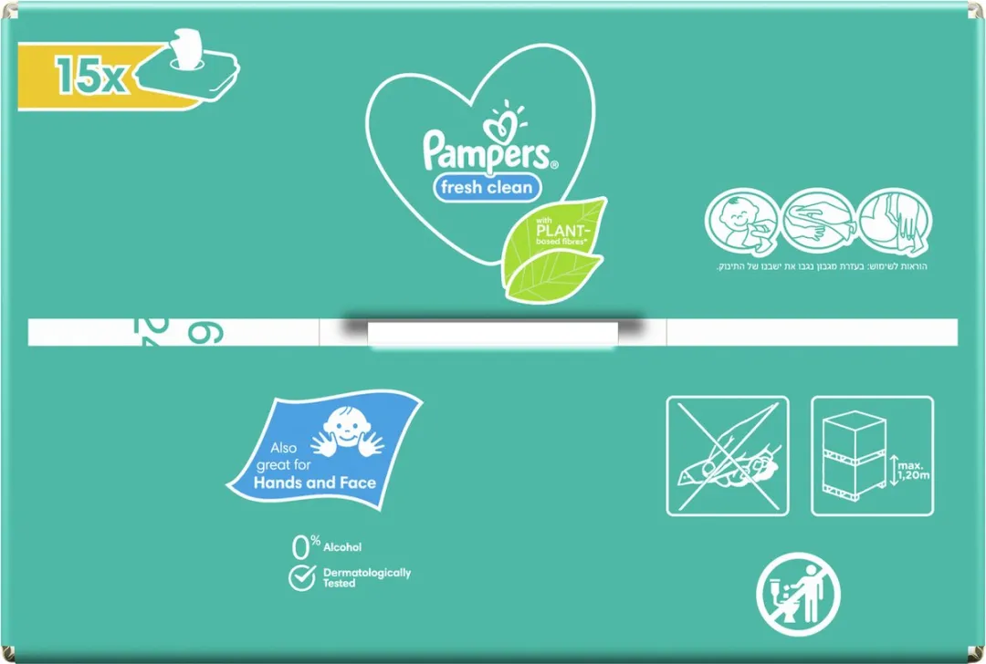 Pampers Fresh Clean Billendoekjes 2400 Stuks