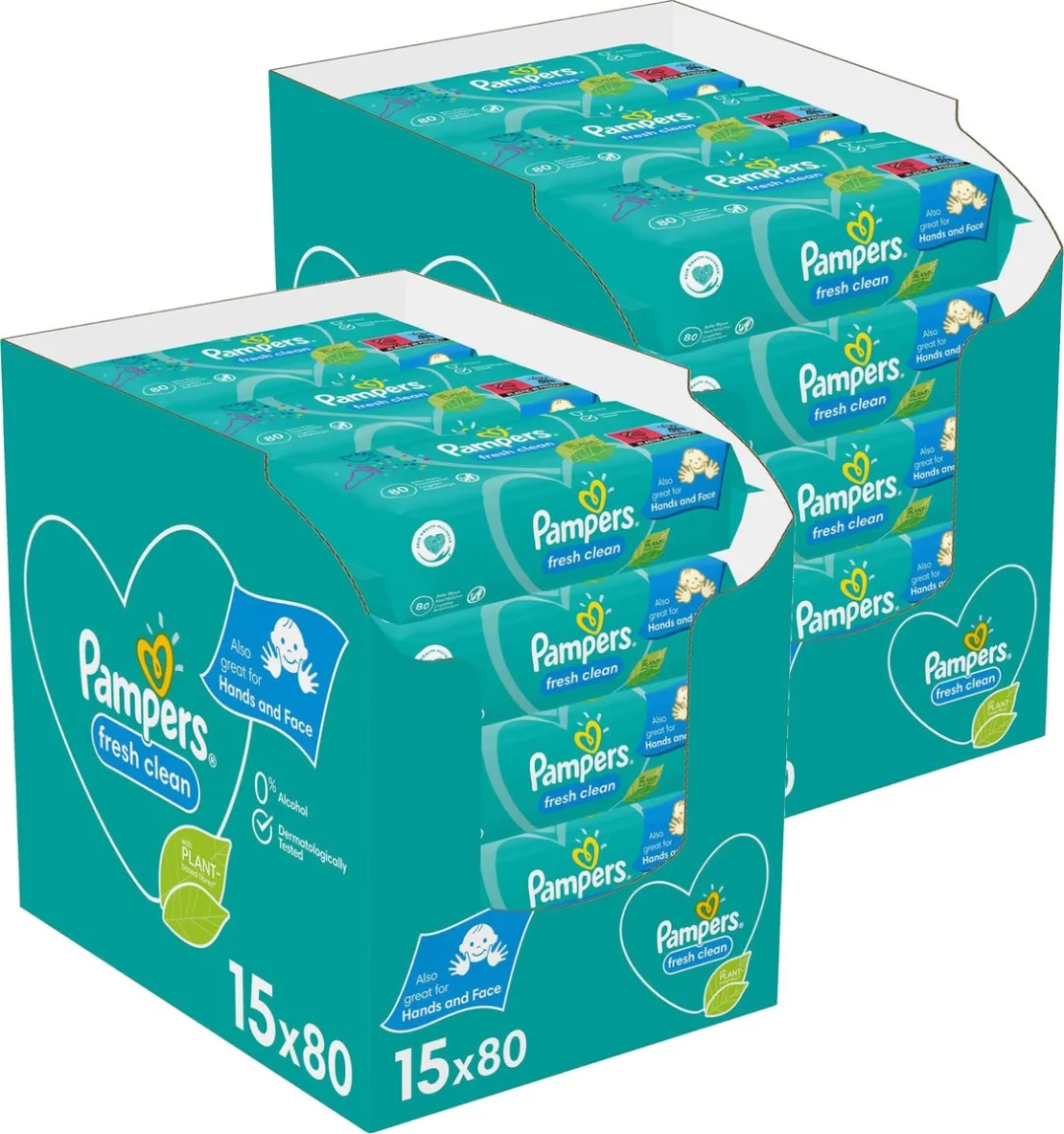 Pampers Fresh Clean Billendoekjes 2400 Stuks