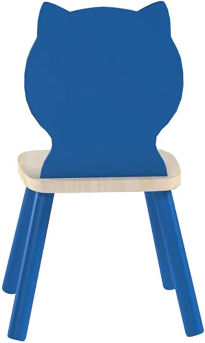 Pintoy Kinderstoel Kikker - Houten Peuterstoel - Blauw/Zand