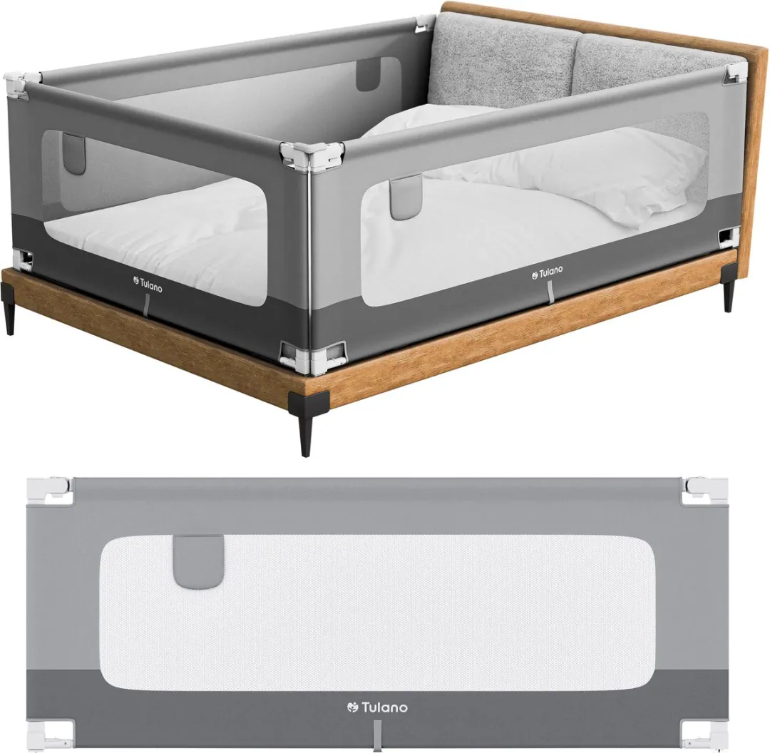 Tulano Cover 48 Baby Bedhekje 180cm - Grijs/Wit