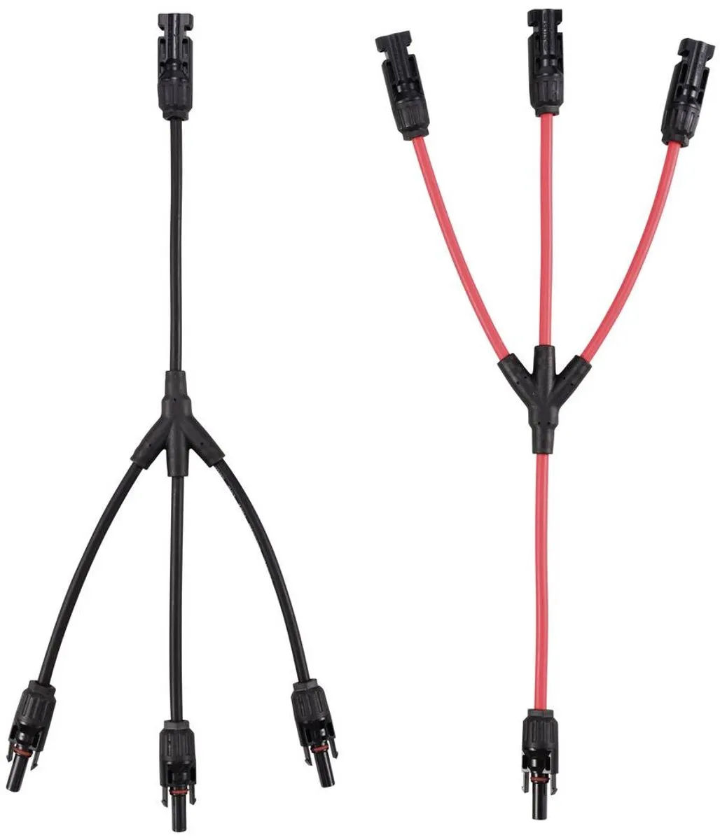 Tru Components TC-12195664 Y-Verdeler PV-Stekkers - Zwart/Rood