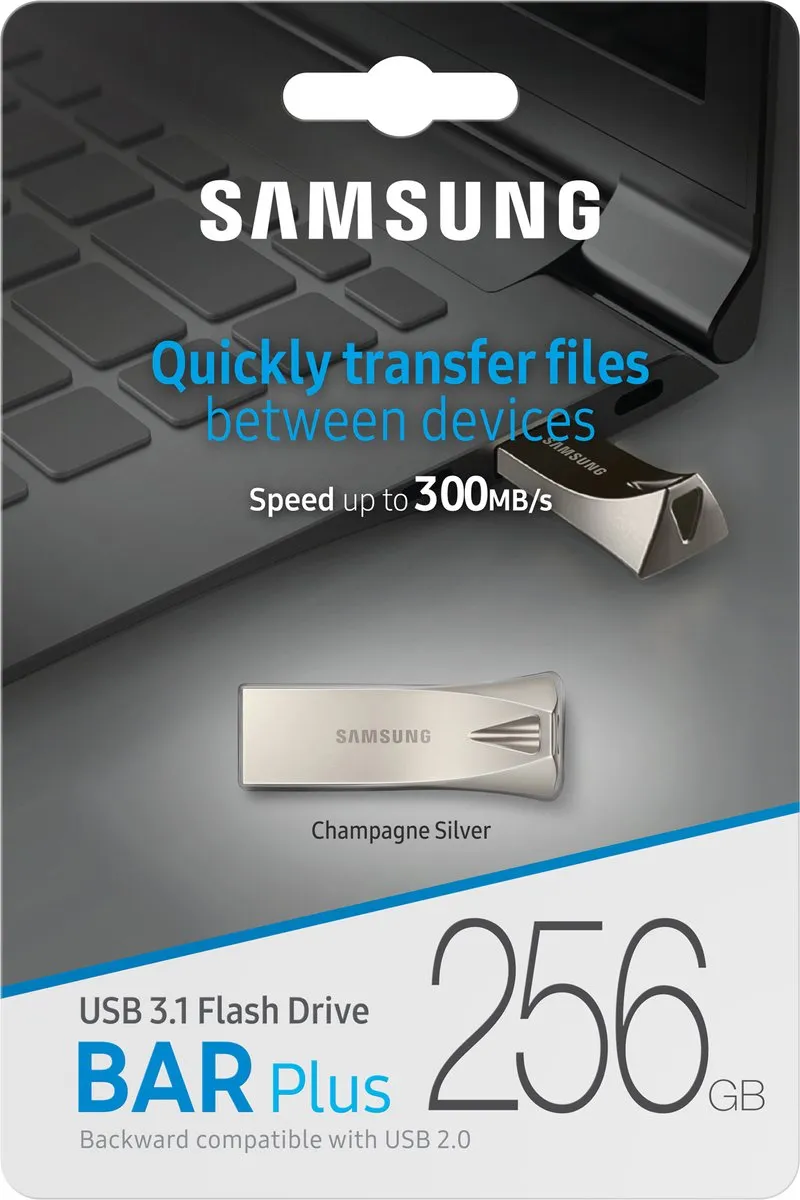 Samsung Bar Plus MUF-256BE USB Flash Drive 256GB - Zilver