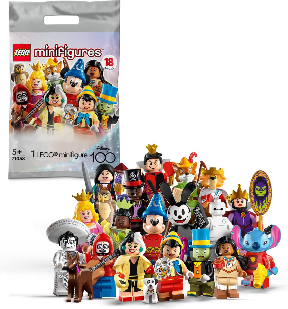 LEGO 71038 Minifiguren 100 jaar Disney (Verrassingszakje, 1 Minifiguur per verpakking)
