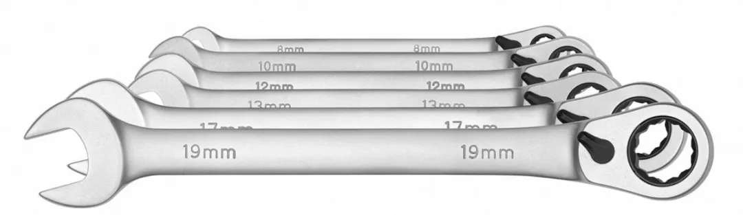 Gedore Ringsleutelset 8-19mm 6-delig - Ratelsysteem