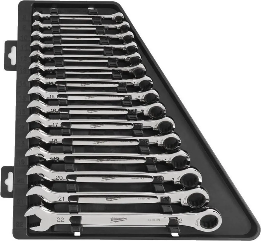 Milwaukee MAX BITE Ratchetsleutelset 15-delig