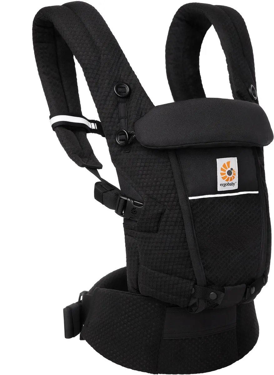 Ergobaby Draagzak Adapt - Soft Touch Cotton - Onyx Black
