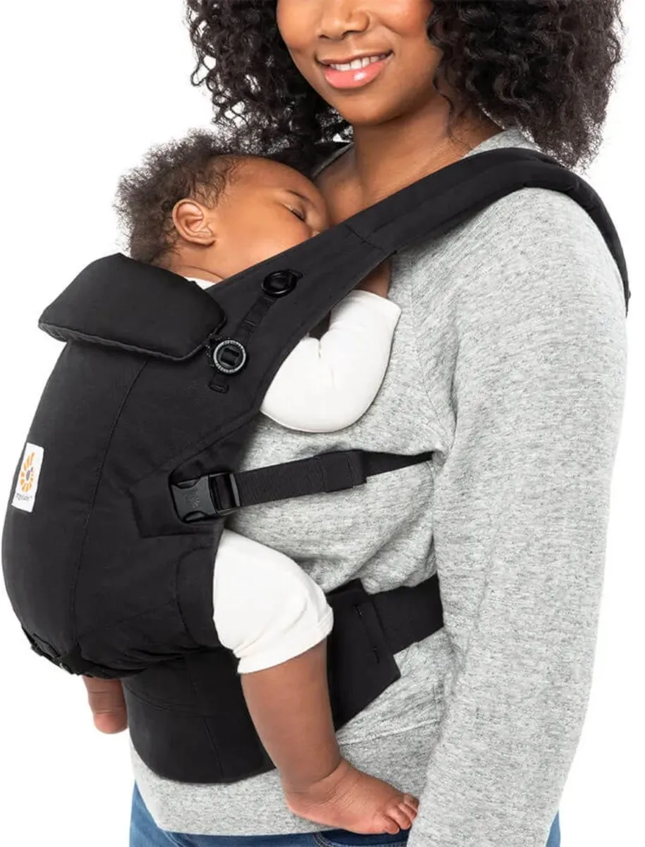 Ergobaby Draagzak Adapt - Soft Touch Cotton - Onyx Black