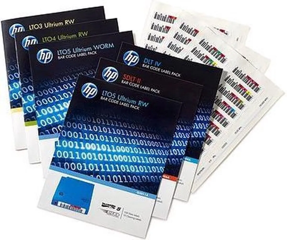 HP LTO-6 Ultrium Barcode Label RW Q2013A