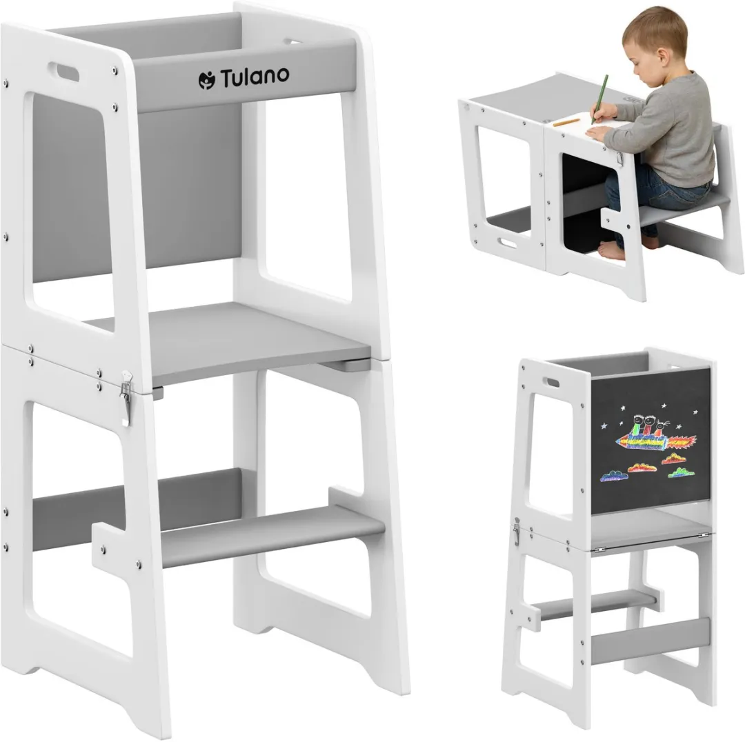 Tulano Mooby 35 Keukenhelper 3-in-1 - tot 60 kg - Wit/grijs