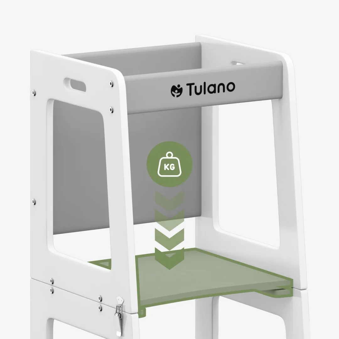 Tulano Mooby 35 Keukenhelper 3-in-1 - tot 60 kg - Wit/grijs
