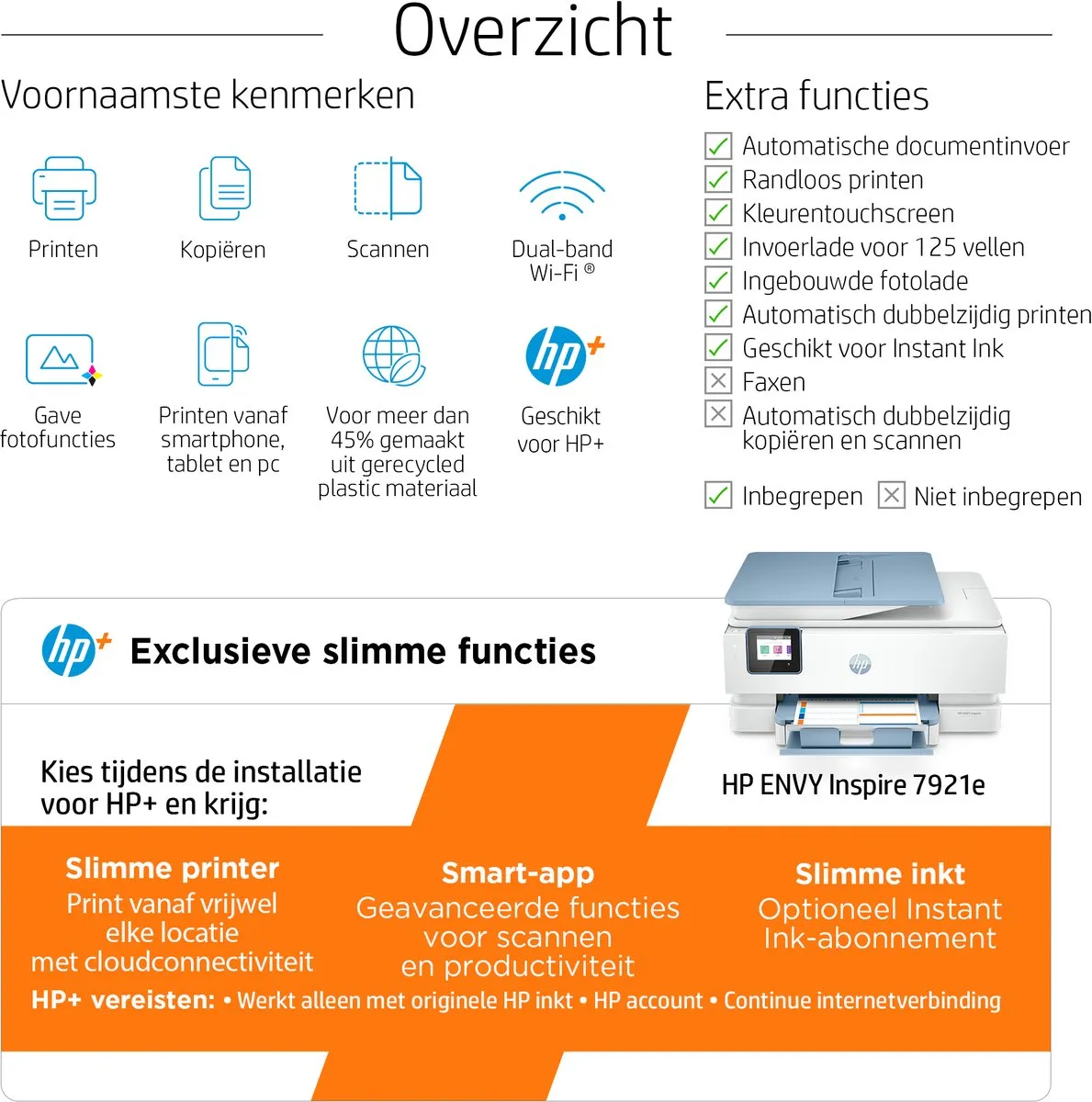 HP ENVY Inspire 7921e Inkjetprinter 2H2P6B