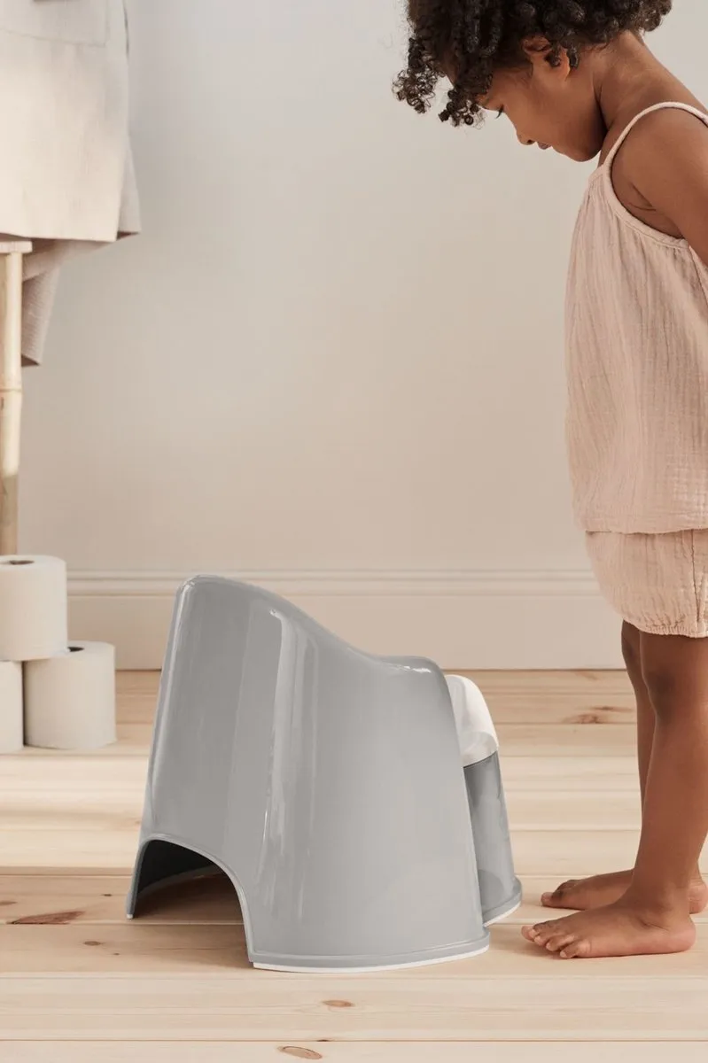 BabyBjörn Plaspotje Zetel - Grijs/Wit