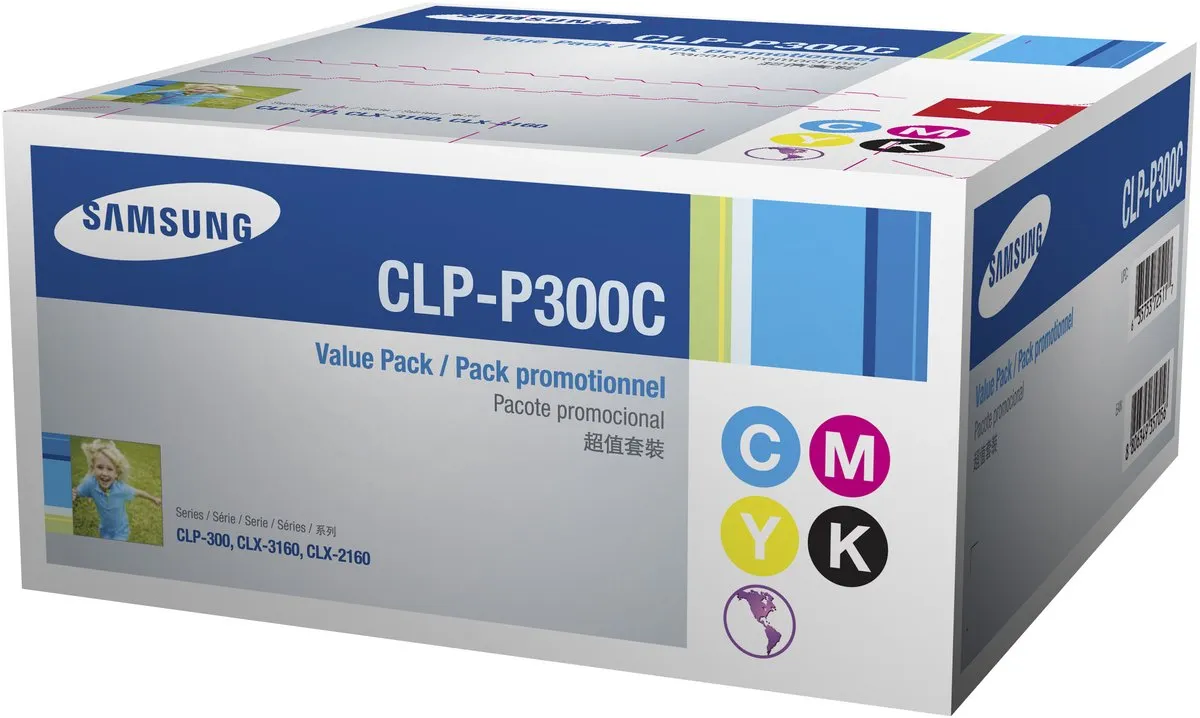 Samsung CLP-P300C Tonercartridges - 4 Stuks (Cyaan/Magenta/Geel/Zwart)