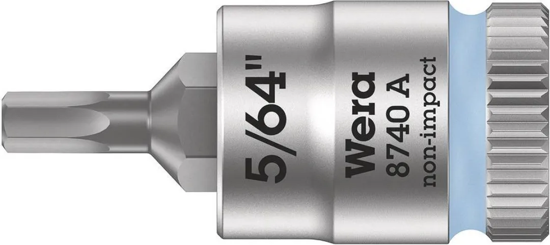Wera 8740 A Inbus Dopsleutel-bitinzet 5/64 1/4 (6.3 mm)