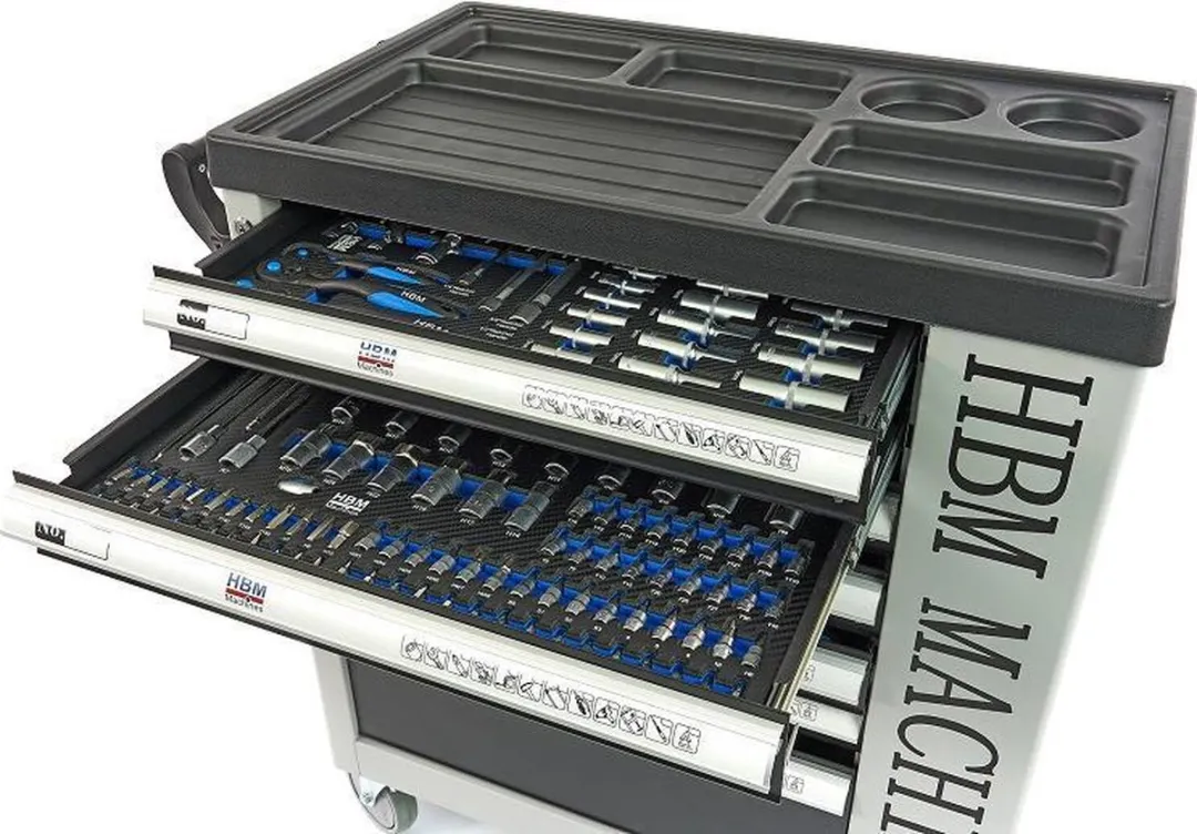 HBM 262-delige PREMIUM gereedschapswagen met deur