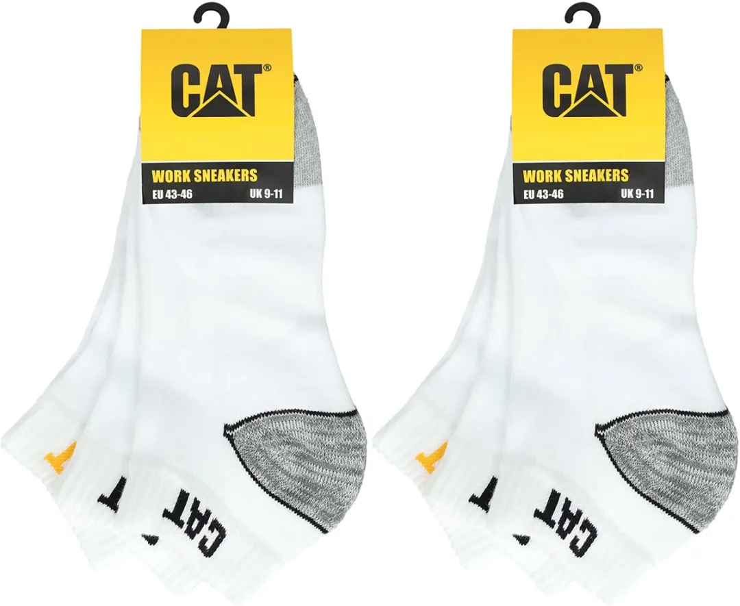 Caterpillar Korte Werksokken Heren 6 Paar - Wit - 43-46 - afbeelding 6 van 6