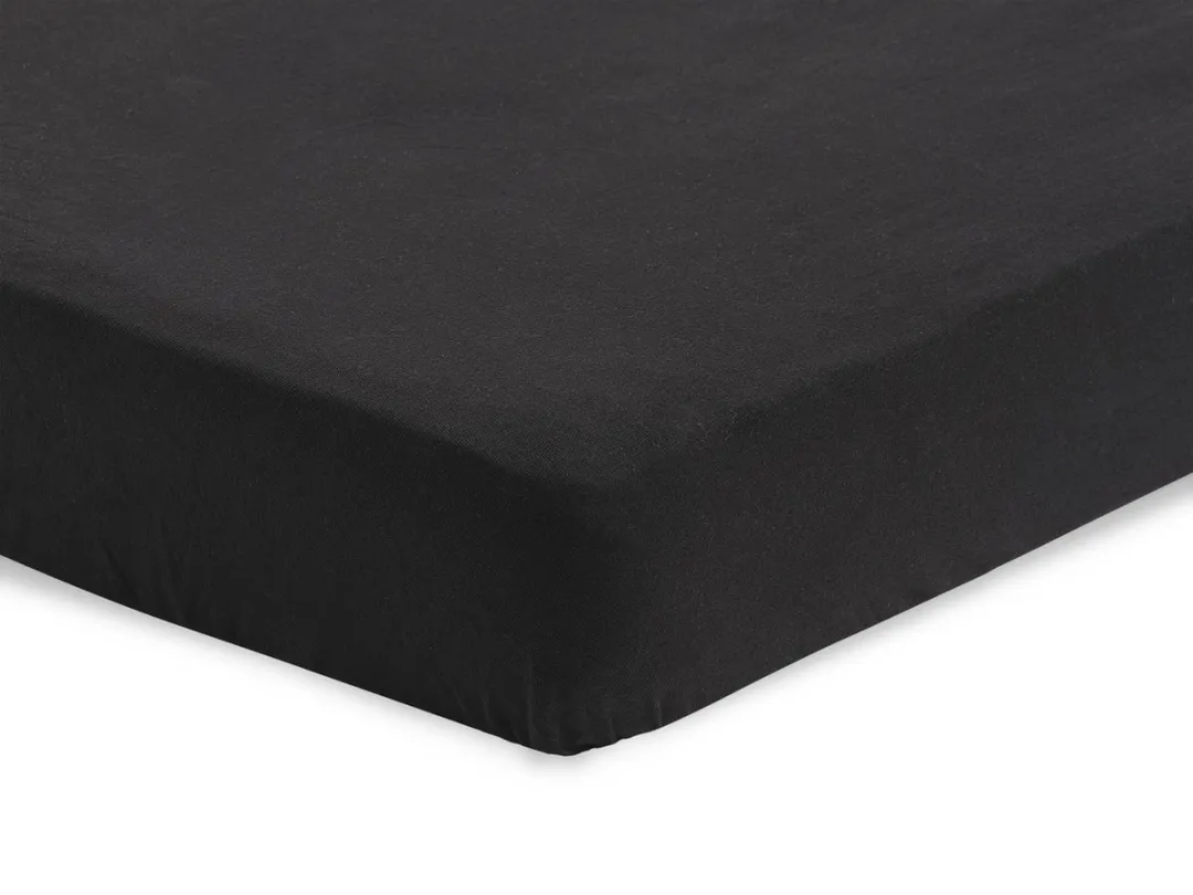 Jollein Baby Hoeslaken Ledikant Jersey 60x120cm - Zwart
