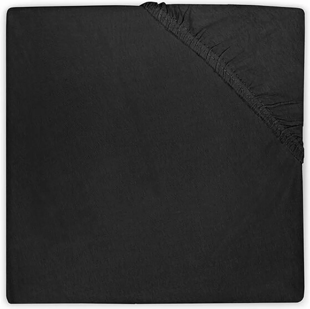 Jollein Baby Hoeslaken Ledikant Jersey 60x120cm - Zwart
