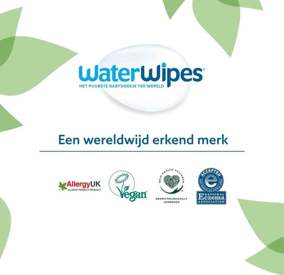 WaterWipes - Billendoekjes - Gevoelige huid - 3 x 60 stuks - Plasticvrij