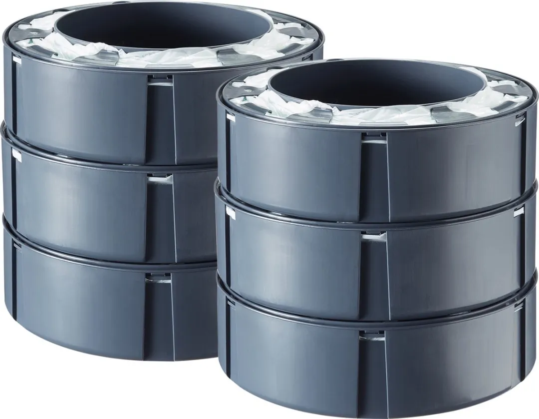 Tommee Tippee Simplee Sangenic navulcassette Set van 6 navulcassettes, alleen geschikt voor de Simplee Sangenic luieremmers, geurbestrijding en antibacteriële werking, 100% gerecycled frame