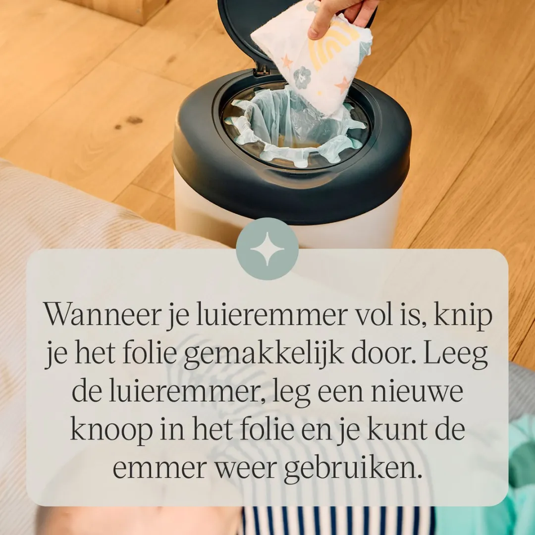 Tommee Tippee Simplee Sangenic navulcassette Set van 6 navulcassettes, alleen geschikt voor de Simplee Sangenic luieremmers, geurbestrijding en antibacteriële werking, 100% gerecycled frame