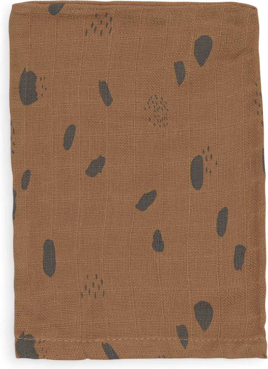 Jollein Baby Hydrofiel Washandje - Caramel - 3 Stuks