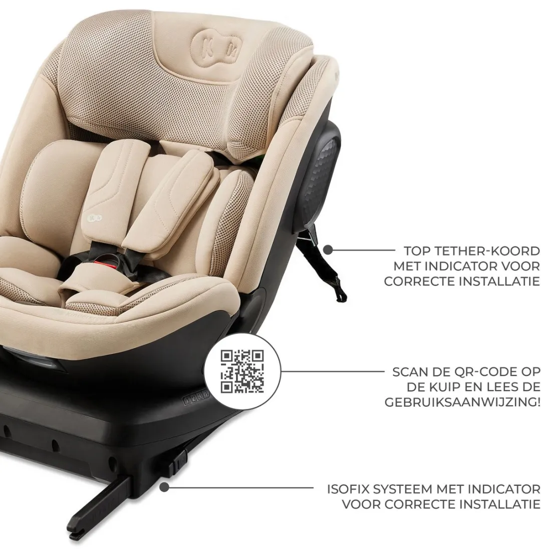 KinderKraft XPEDITION 3 i-Size Autostoel 40-150cm - Beige