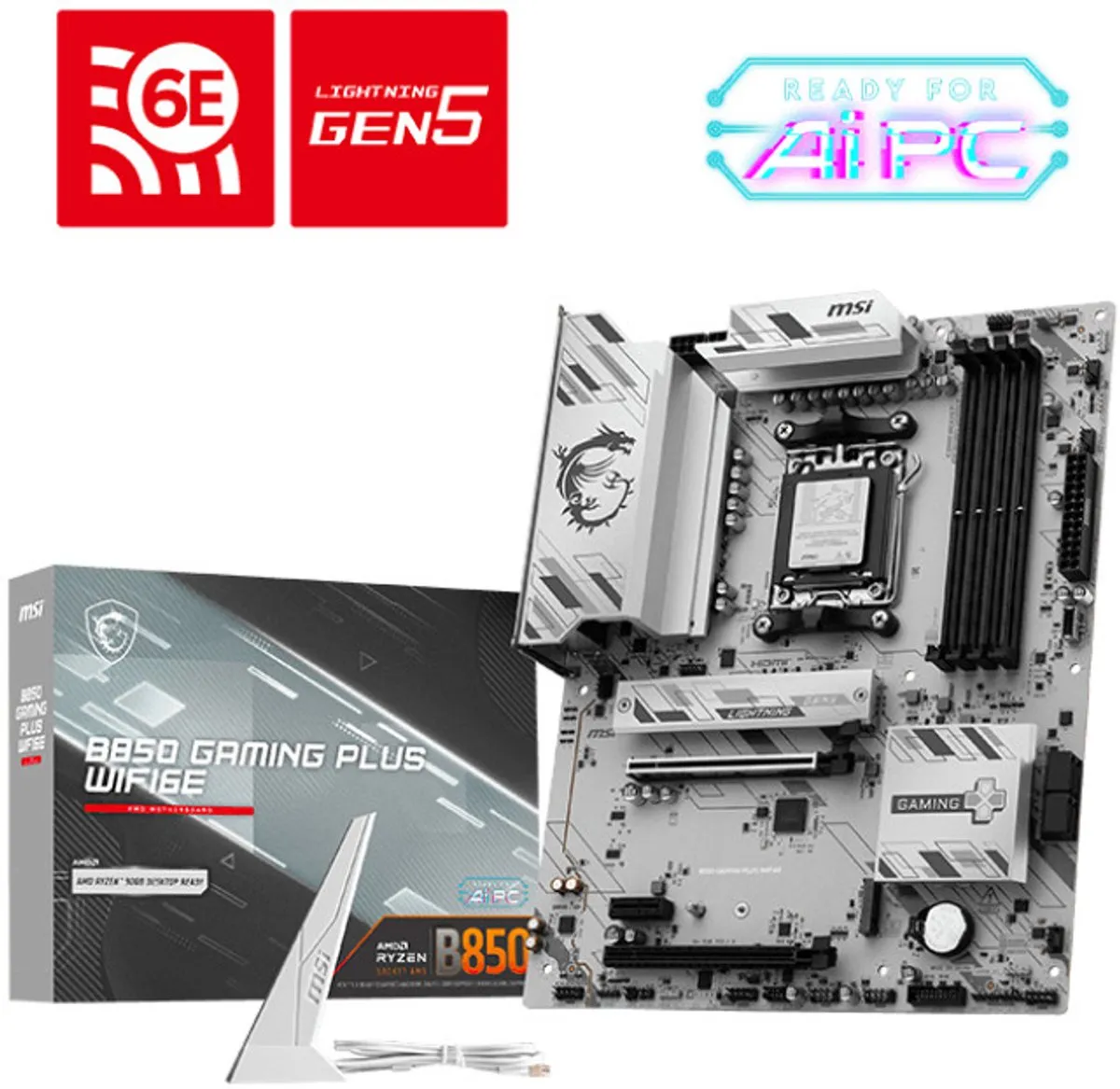 MSI B850 GAMING PLUS WIFI6E AM5 Moederbord - ATX