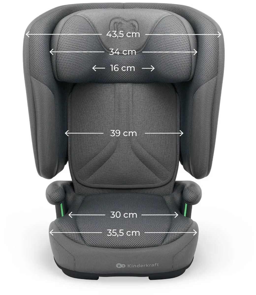 KinderKraft UNITY 2 Autostoel 100-150cm - Isofix - Groep 2/3 - Groen