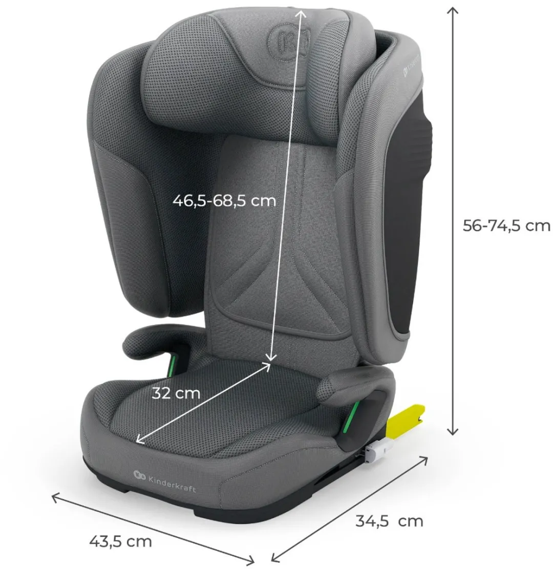 KinderKraft UNITY 2 Autostoel 100-150cm - Isofix - Groep 2/3 - Groen