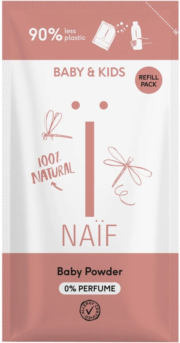 Naïf Babypoeder Navulverpakking - 2x80g
