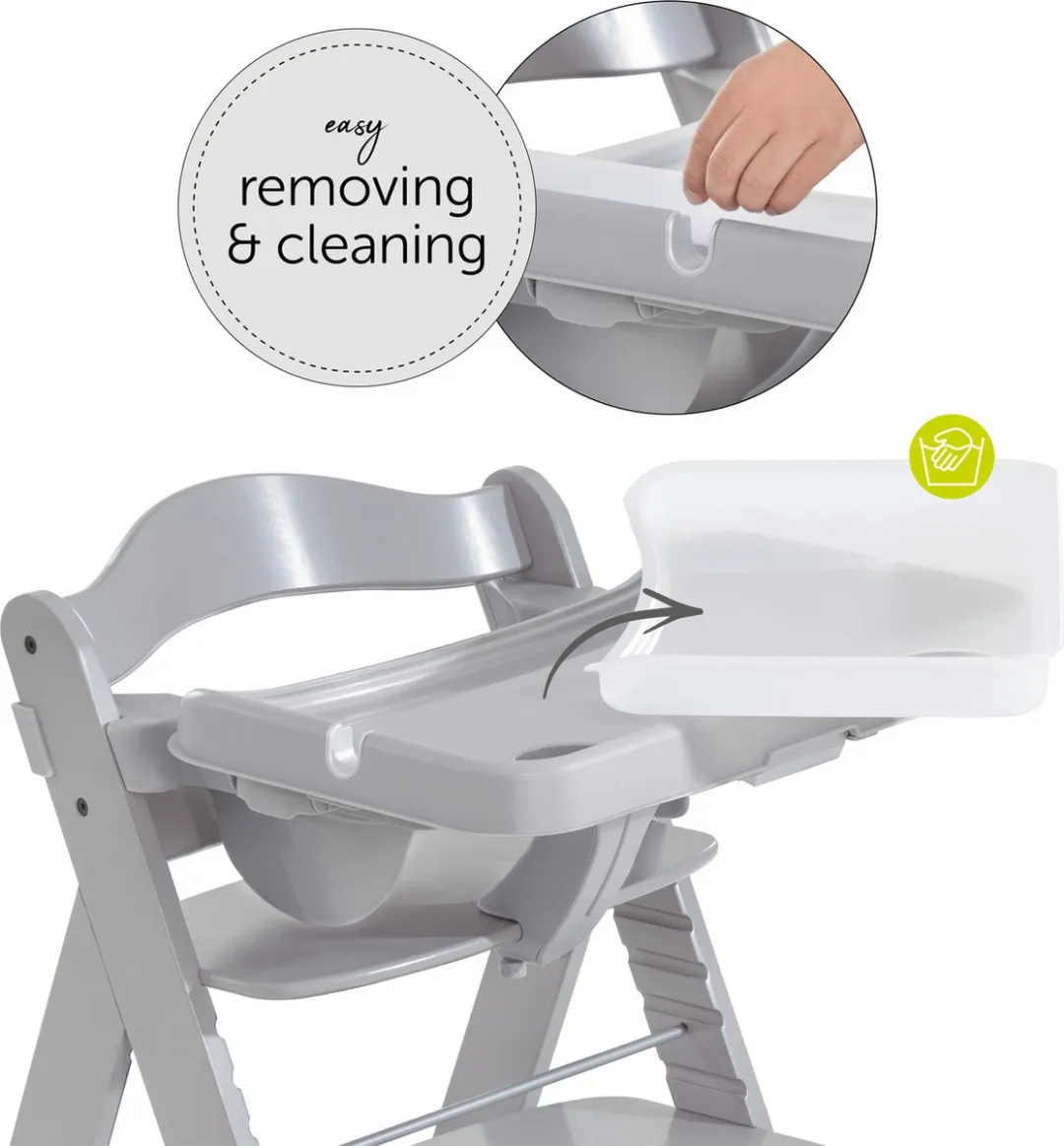 Hauck Alpha Tray - Kinderstoelaccessoire Grijs