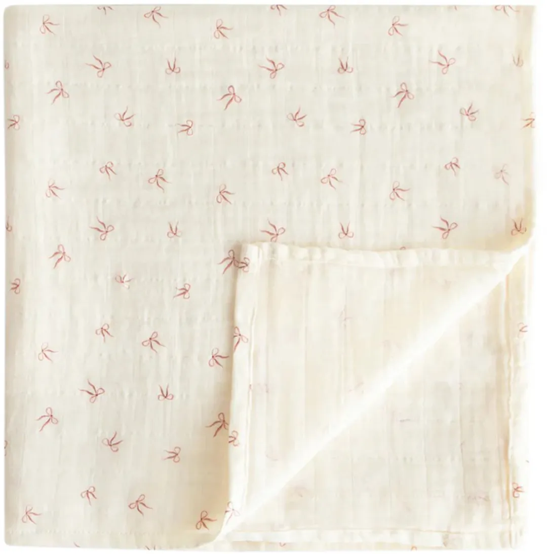 Mushie Swaddle Bows 120x120cm - Beige
