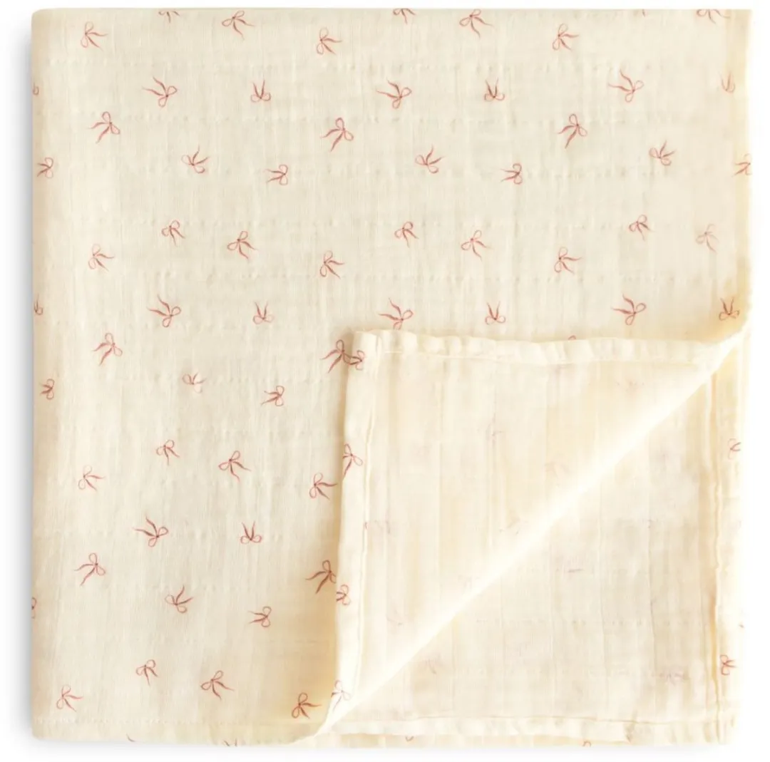 Mushie Swaddle Bows 120x120cm