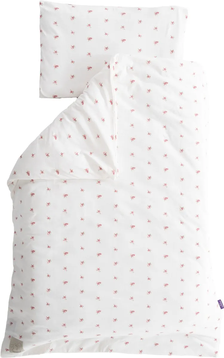 Traumeland Jersey Dekbedovertrek Flora - 100x135 + 40x60cm Roze - afbeelding 4 van 4