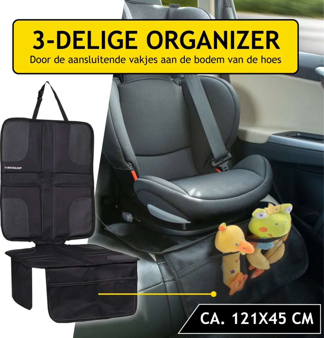 Dunlop Autostoelhoes Universeel - Zwart - afbeelding 4 van 6