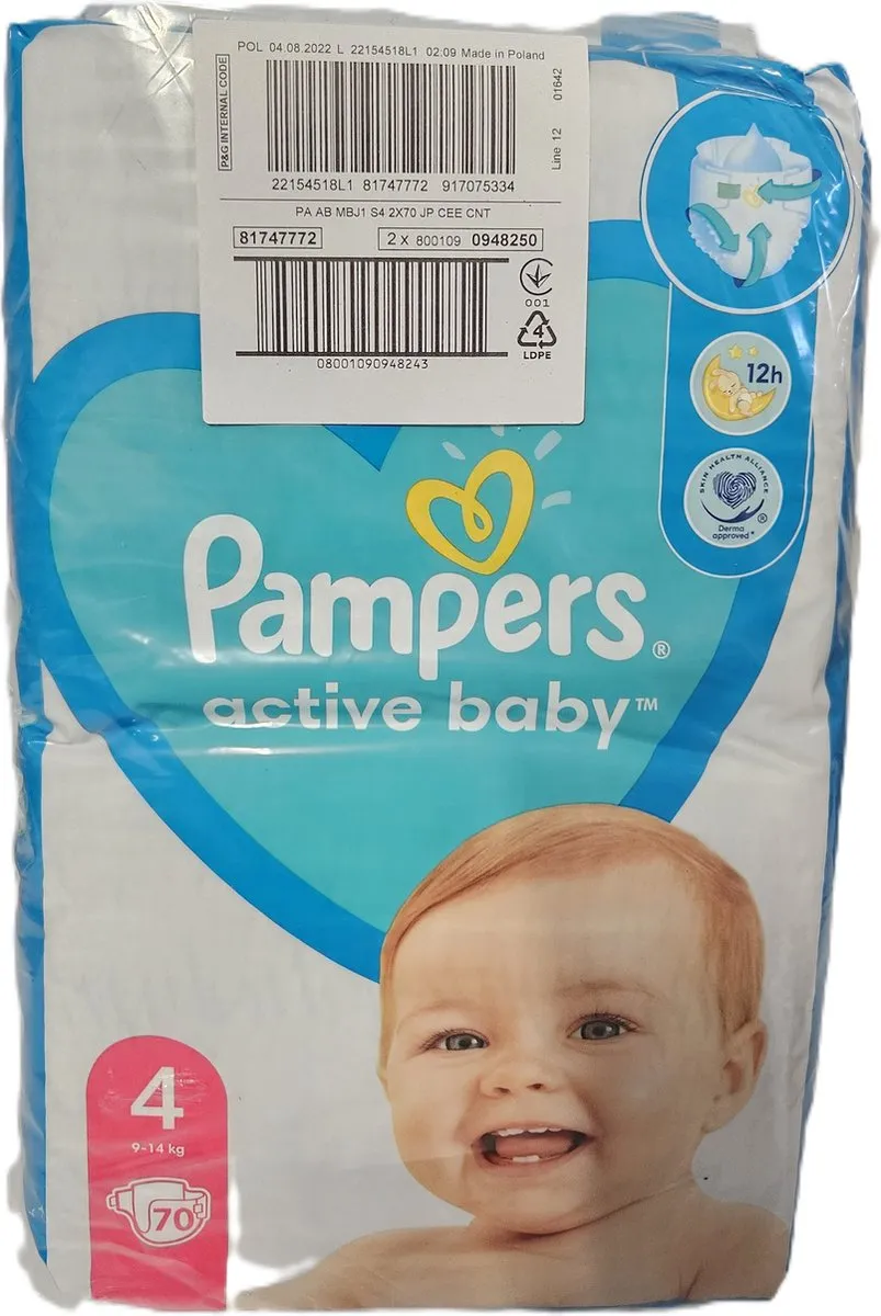 Pampers Active Baby Luiers Maat 4 - 140 Stuks