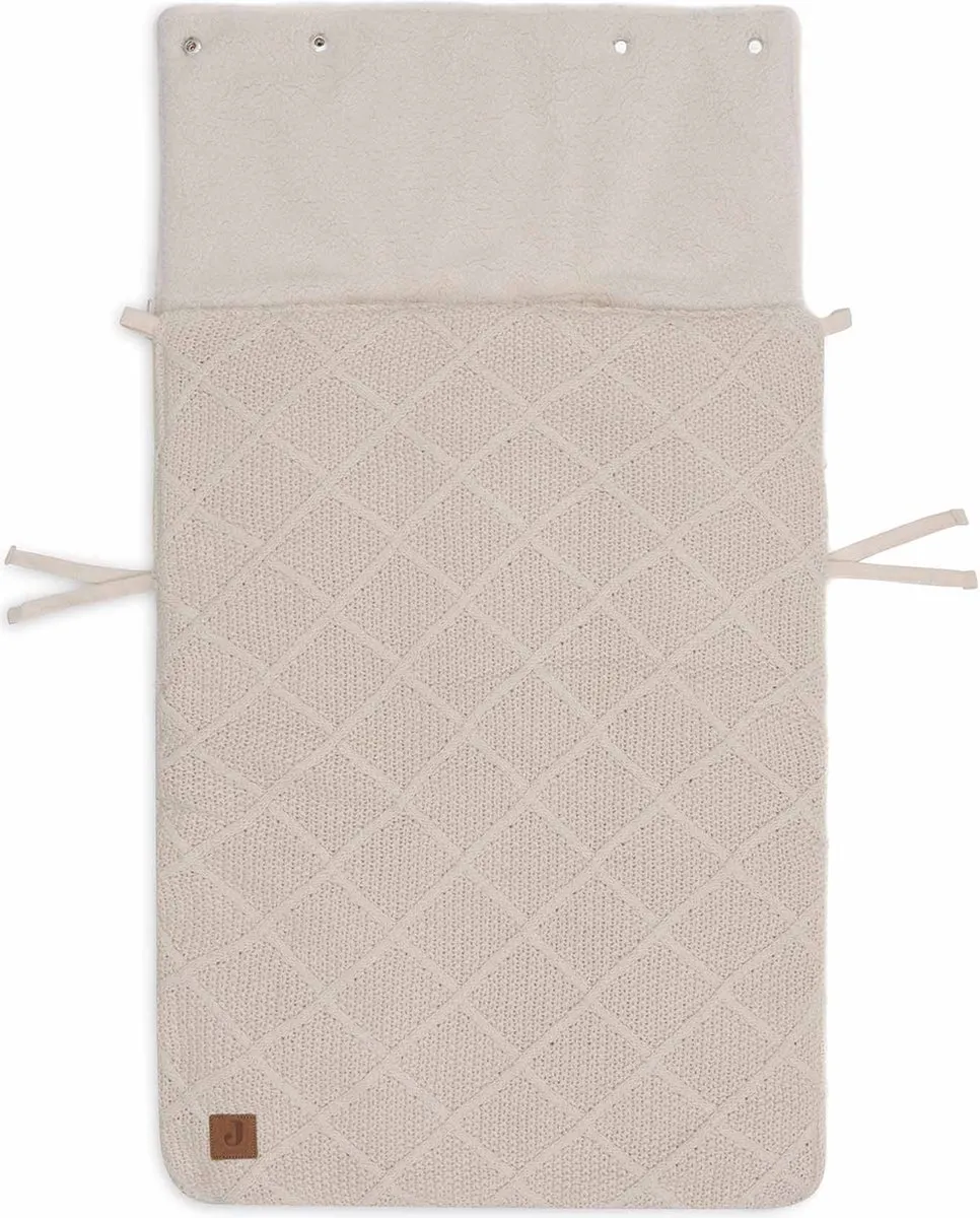 Jollein - Baby Voetenzak groep 0+ 3/5 punts - Check Knit Oatmeal