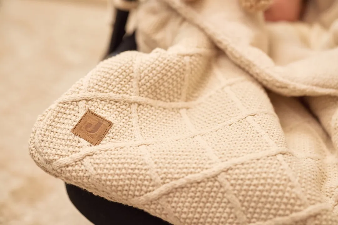 Jollein - Baby Voetenzak groep 0+ 3/5 punts - Check Knit Oatmeal