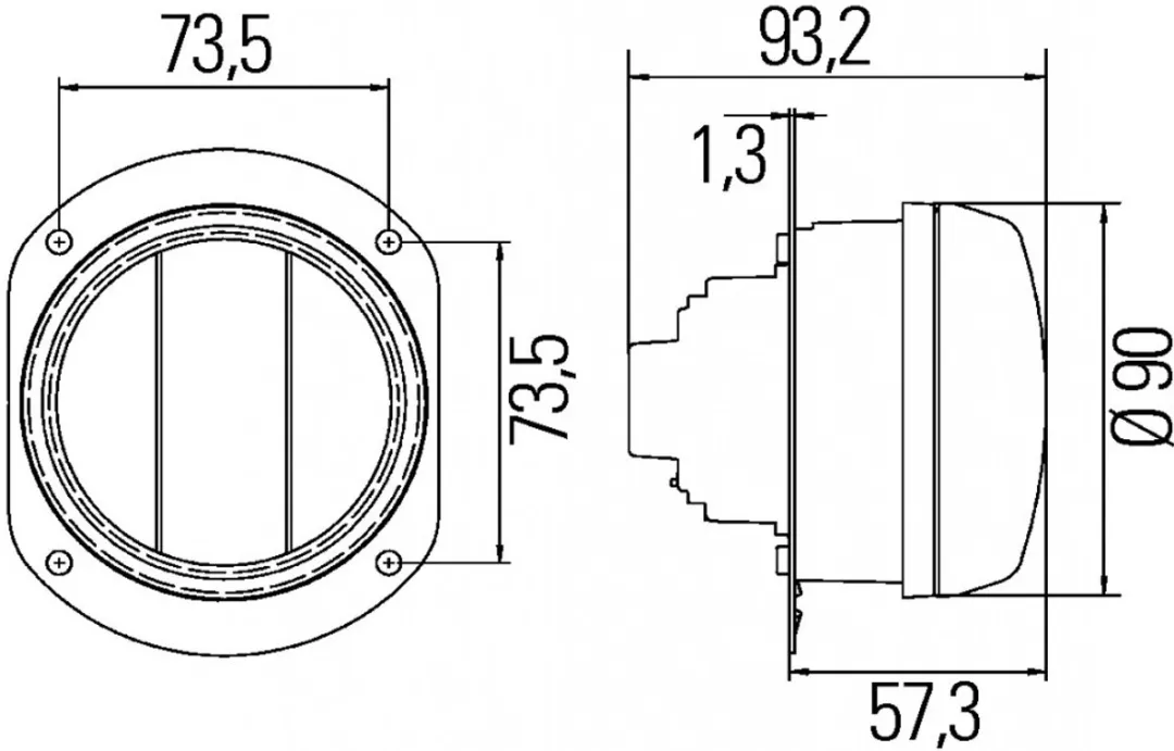 Hella LED Knipperlicht/Positielicht 2BE 010 102-001 - Zwart/Wit